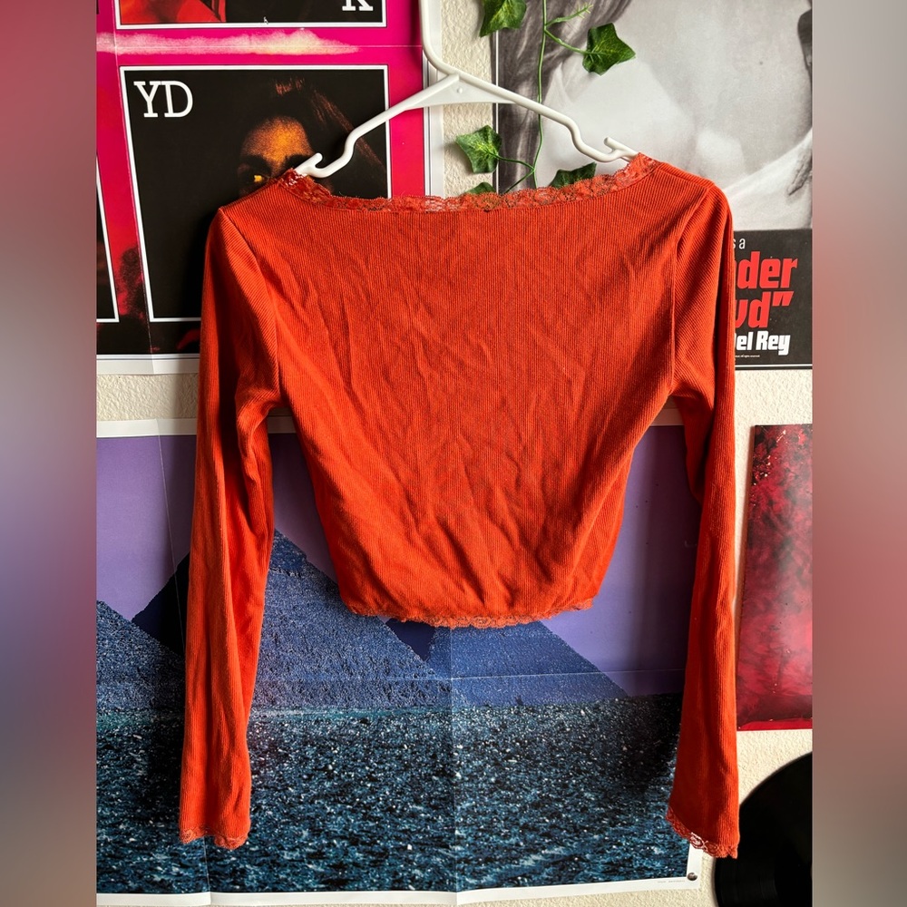 y2k orange shirt
